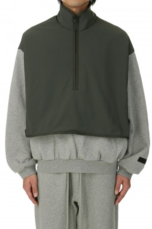 Nylon Fleece Mockneck Sweater/Dark Heather / Ink(202SP244303F)