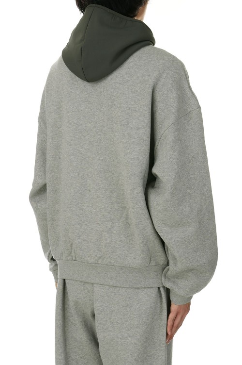 【ESSENTIALS】Nylon Fleece Hoodie/Dark Heather(202SP244313F) Fear of God Essentials Nylon Fleece Hoodie Dark Heather