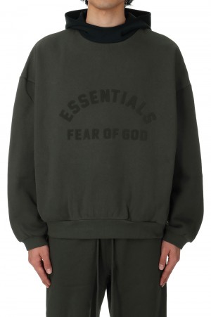 Nylon Fleece Hoodie/Dark Heather(202SP244313F) | セレクト