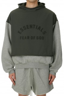 Nylon Fleece Hooded Sweater/Dark Heather(202SP244323F)