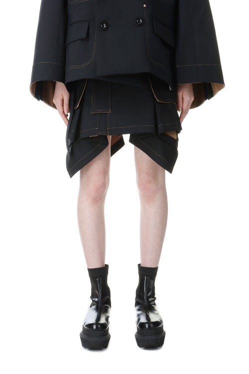 ■sacai■大人気 Carhartt WIP スーツ ボンディング スカート Carhartt WIP Suiting Bonding Skirt -Black (24-07189