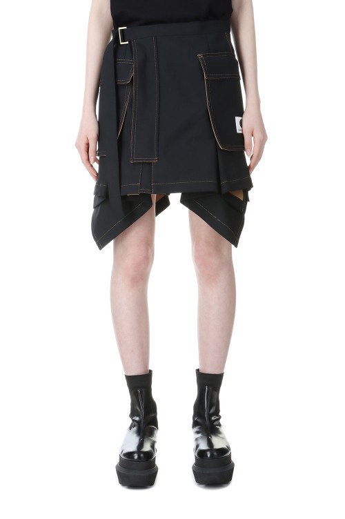 ■sacai■大人気 Carhartt WIP スーツ ボンディング スカート Carhartt WIP x Sacai Suiting Bonding Skirt