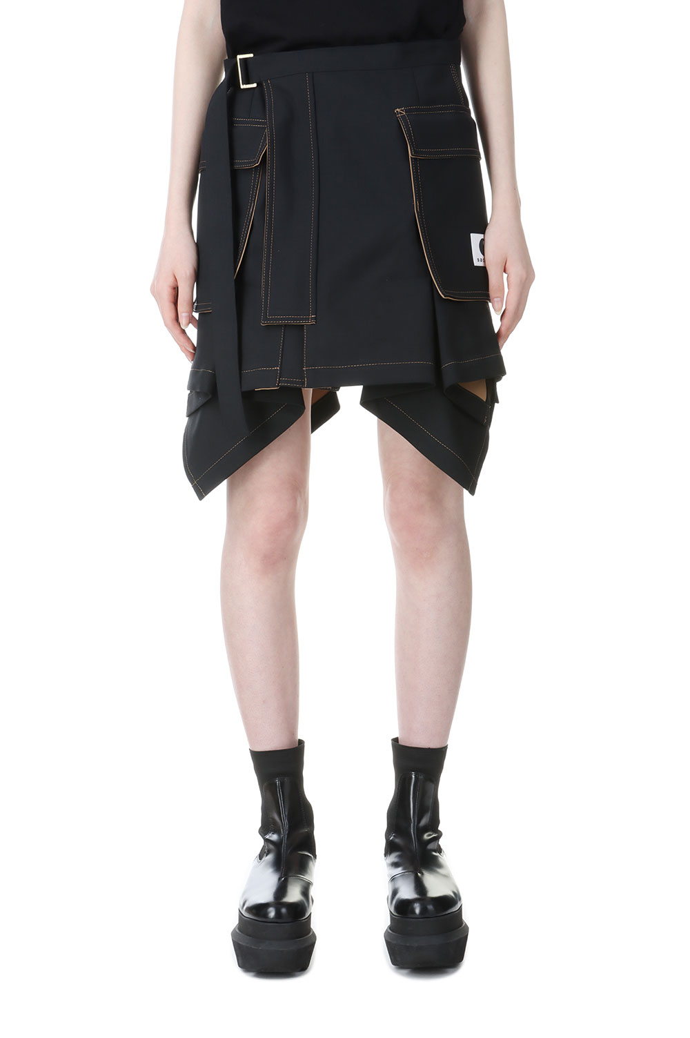 SACAI Carhartt WIP カーハート W Suiting Bonding スカート sacai Carhartt WIP Suiting Bonding Skirt - メルカリ