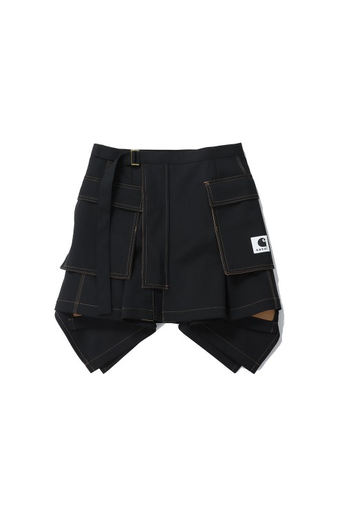 ■sacai■大人気 Carhartt WIP スーツ ボンディング スカート SACAI Carhartt WIP カーハート W Suiting Bonding ドレス