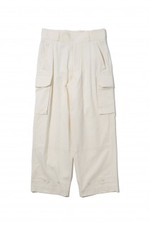 Cotton Serge 47 Pants(#bROOTS24S0)-#01Ivory-
