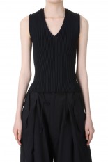 Eco-Vneck knit -Black (025-024-KT71)