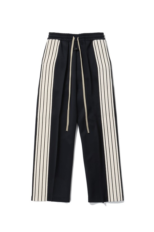 Pintuck and Stripe Relaxed Sweatpant / Black（#FG840-4002NEO
