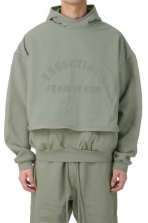 Nylon Fleece Hooded Sweater/Seal/ Seal (202SP244325F)