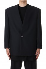 Lapelless Suit Jacket / Black（#FG860-333GRB）