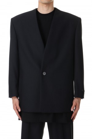 Lapelless Suit Jacket / Black（#FG860-333GRB）