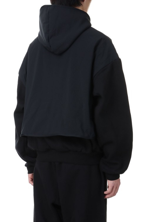 Nylon Fleece Hooded Sweater/Jet Black/ Jet Black