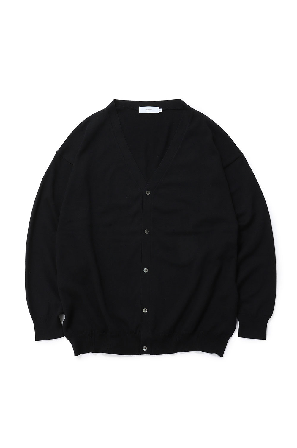 Suvin Cotton Oversized Cardigan - BLACK (GU241-80252B) | セレクト