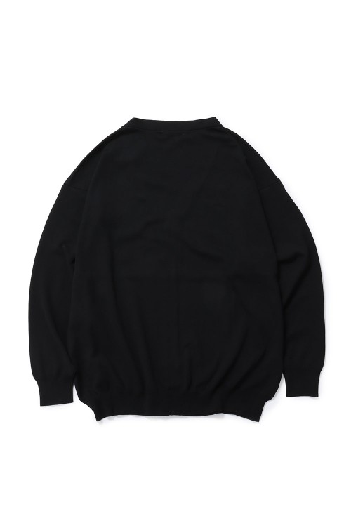 Suvin Cotton Oversized Cardigan - BLACK (GU241-80252B