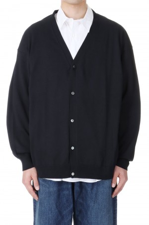 Suvin Cotton Oversized Cardigan - BLACK (GU241-80252B)