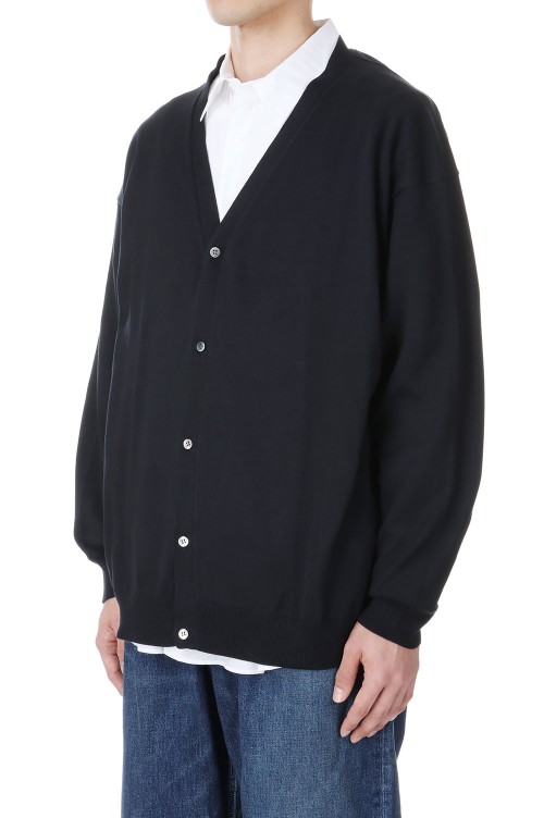 Suvin Cotton Oversized Cardigan - BLACK (GU241-80252B) | セレクト