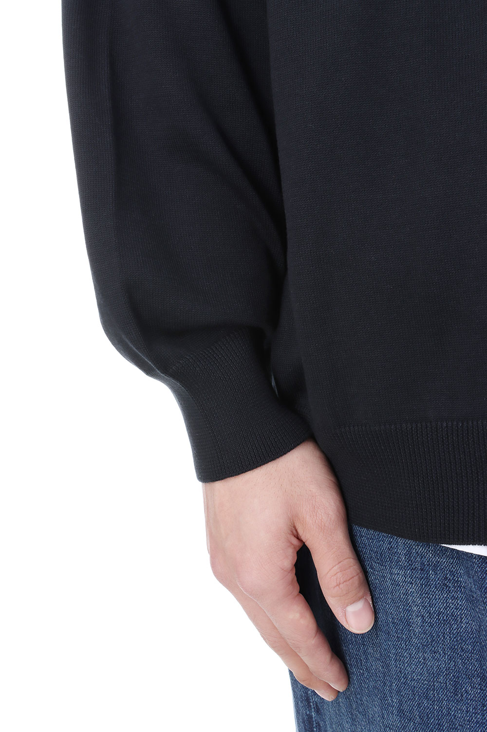 Suvin Cotton Oversized Cardigan - BLACK (GU241-80252B) | セレクト