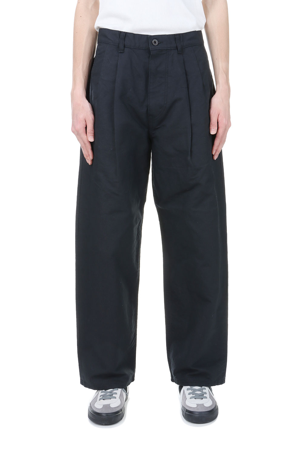 Washi Duck Two Tuck Pants - BLACK (GU241-40154) | セレクト