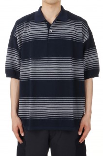 Stripe Polo Sweater - ECRU (SUHS413)