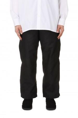Cotton Linen Back Sateen Military Trousers - BLACK (TP241-40017)