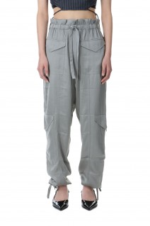 Washed Satin Pants-FROST GRAY(F8609)
