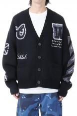 MOON VARS KNIT CARDIGAN/BLACK(OMHE23-RTW0620)