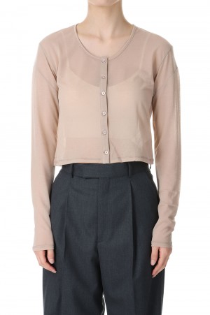 美品 JANE SMITH SHEER CREW NECK ベージュ JANESMITH（ジェーンスミス）の「【JANE SMITH/ジェーンスミス