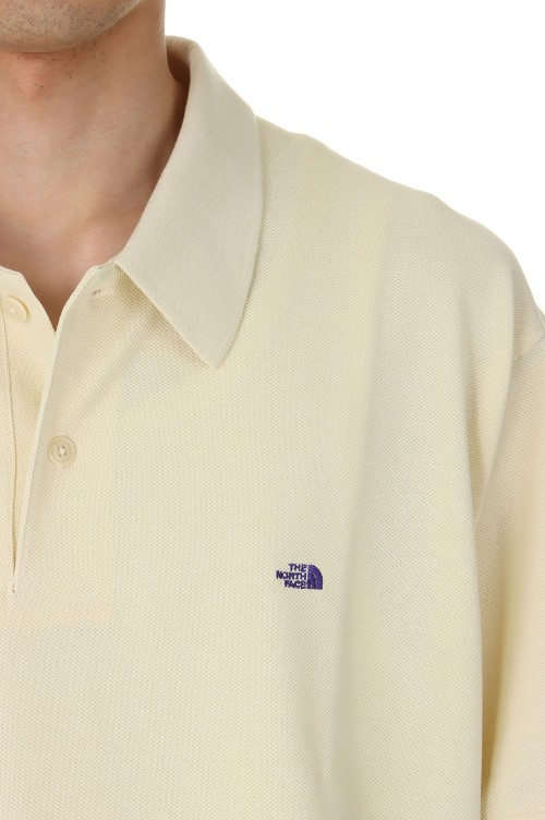 Moss Stitch Field Short Sleeve Polo - CREAM (NT3408N
