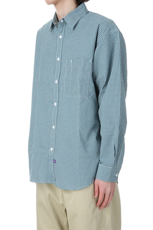 Regular Collar Gingham Field Shirt - GREEN (NT3433N) | セレクト 