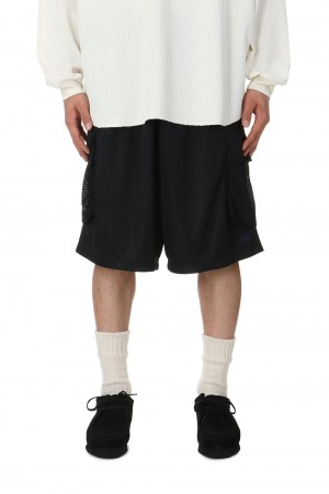 Mesh Cargo Pocket Field Shorts - BLACK (NT4403N) | セレクト