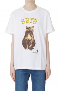 college style print tee / WHITE-1(oo24ss-01)