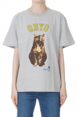 college style print tee / GRAY-1(oo24ss-01)