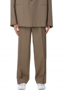 BETA 2-TUCK TROUSERS(24-NS001006)-020 KHAKI BEIGE-