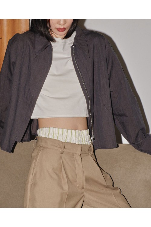 Washer Zip Blouson -CHARCOAL GRAY(12310201) | セレクトショップ