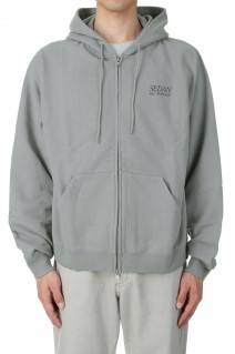 OS Logo Full Zip Hoodie - WOLF GREY (SD24S-CT01)