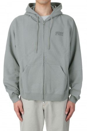 OS Logo Full Zip Hoodie - WOLF GREY (SD24S-CT01)