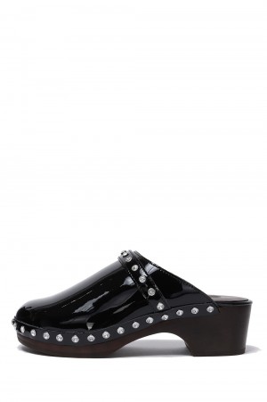 fetico EMBELLISHED WOODEN CROGS サボ
