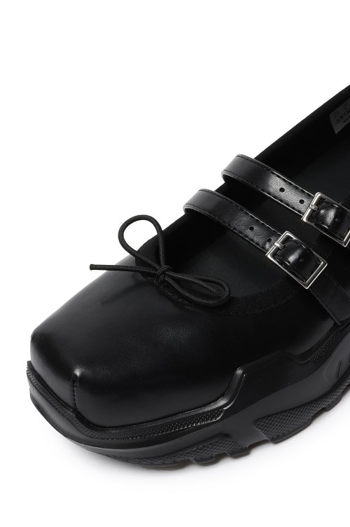 GISELLE BLACK SATIN × BLACK GISELLE | Women's Black Patent Leather Pointed Toe Pumps