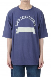 Suvin Cotton Reversible Short Sleeve Tee - NAVY x YELLOW (CSLM-129)