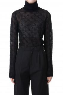 KISHIMEN LOGO KNIT LEOTARD -Black