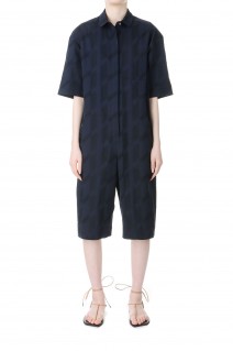 Jacquard Half Shorts All in one -Navy (AO0101-SS24)