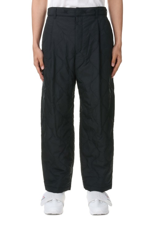 Quilted One Tuck Trousers- BLACK (ST.291) | セレクトショップ 