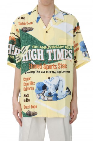 HIGH TIMES / HAWAIIAN SHIRTシャツ HIGH TIMES / HAWAIIAN SHIRT (TYPE-3)【BLACK】｜WACKO MARIA