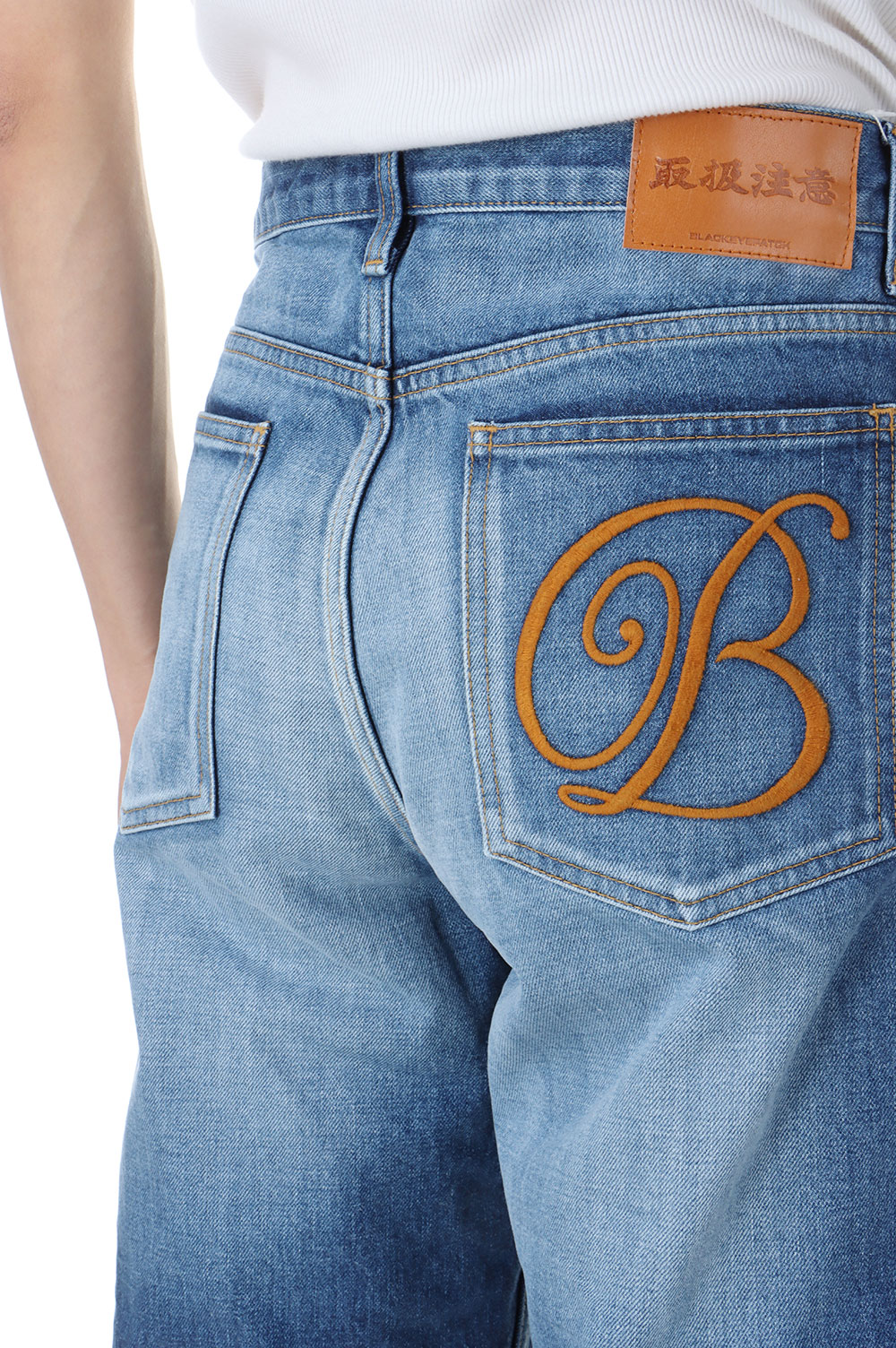 B EMBLEM BAGGY JEANS / INDIGO(BEPSS24PA02) | セレクトショップ 