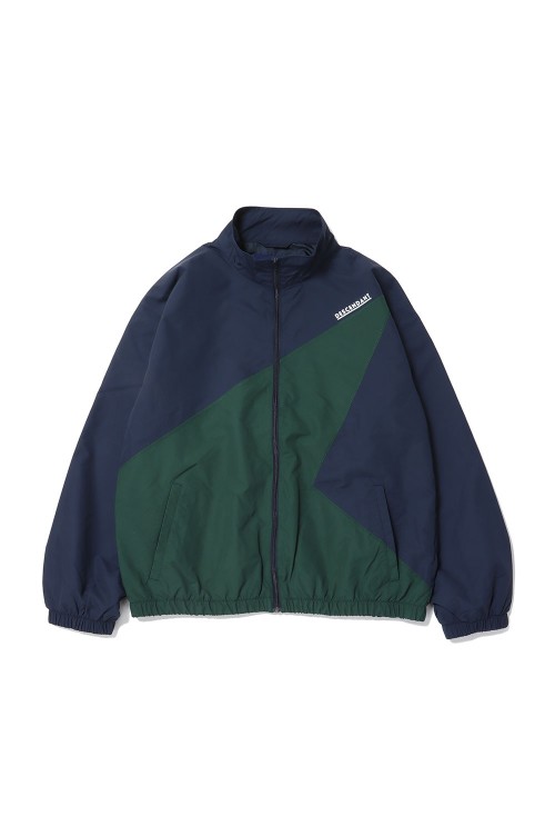 DESCENDANT ディセンダント ナイロンコーチジャケット 裏フリース 深緑