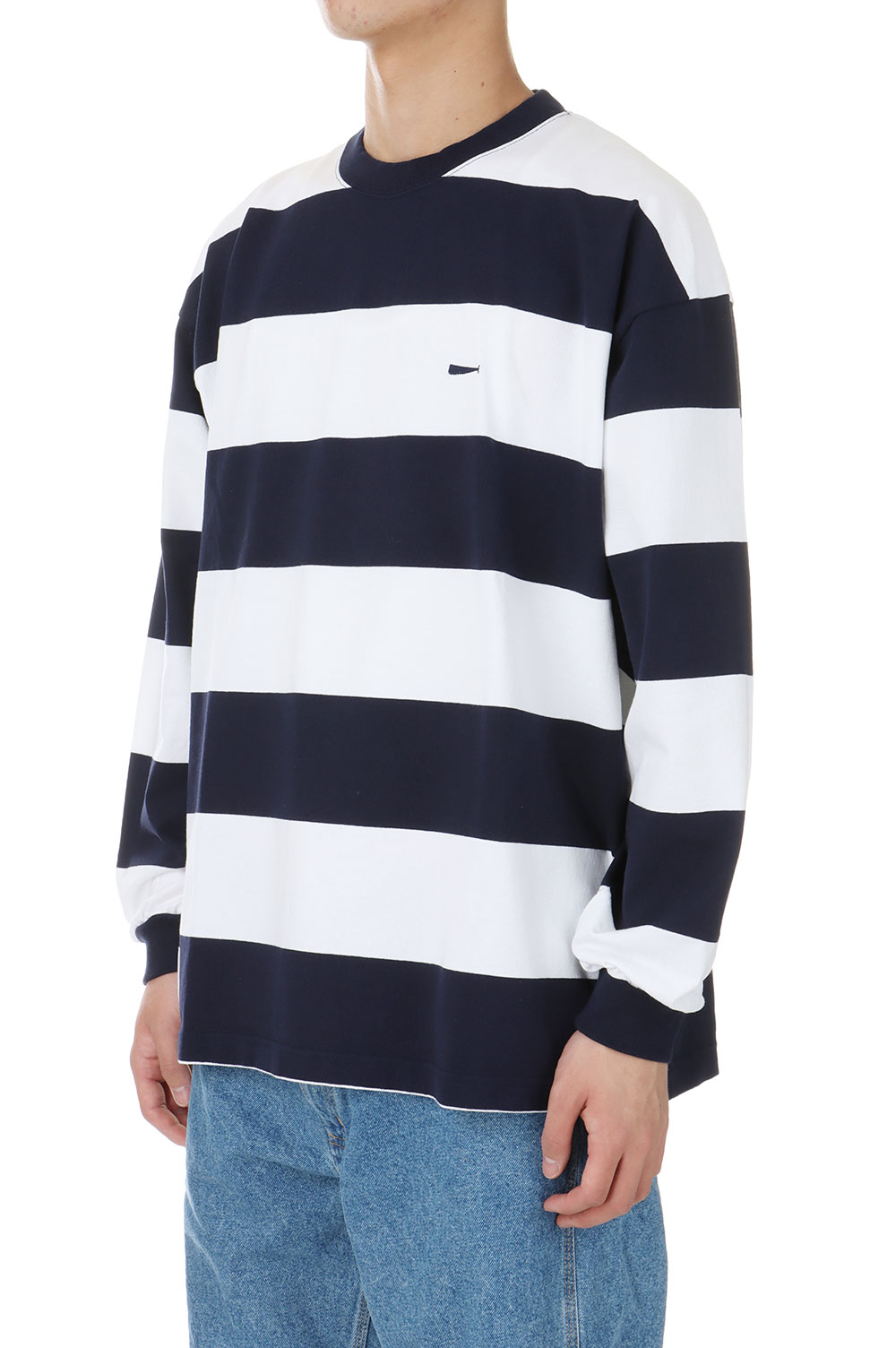 HORIZONTAL STRIPE LS - NAVY (241ATDS-CSM14) | セレクトショップ