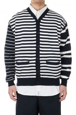 MAR DE MER KNIT CARDIGAN - NAVY (241MADS-KNM01) | セレクトショップ 