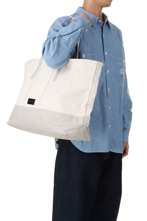 DESCENDANT/COAL BAG TOTE M raregem (WHITE)