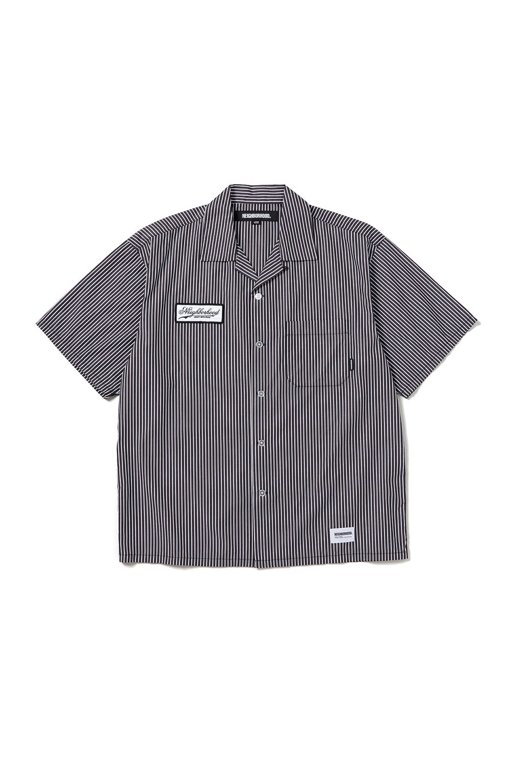 STRIPE WORK SHIRT SS / BLACK (241TSNH-SHM03) | セレクトショップ 