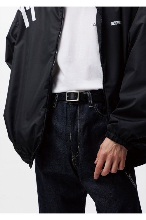 LEATHER NARROW BELT / BLACK (241PKNH-AC01) | セレクトショップ