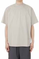 MOCK NECK T-SHIRT(W-014-8009)- L.Beige-